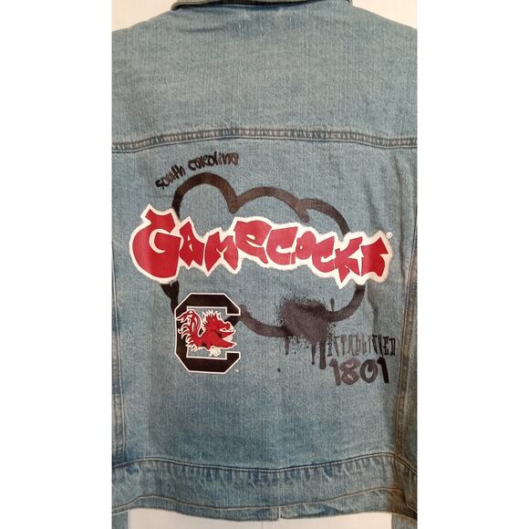 South Carolina Gamecocks Wear by Erin Andrews Denim Jacket Women's Large - Picture 4 of 6